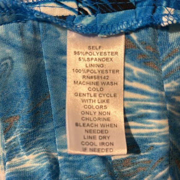 🆕 London Times Bandeau Dress Womens Size 4 Tropical Stretch Form Fitted NWT - Picture 13 of 13